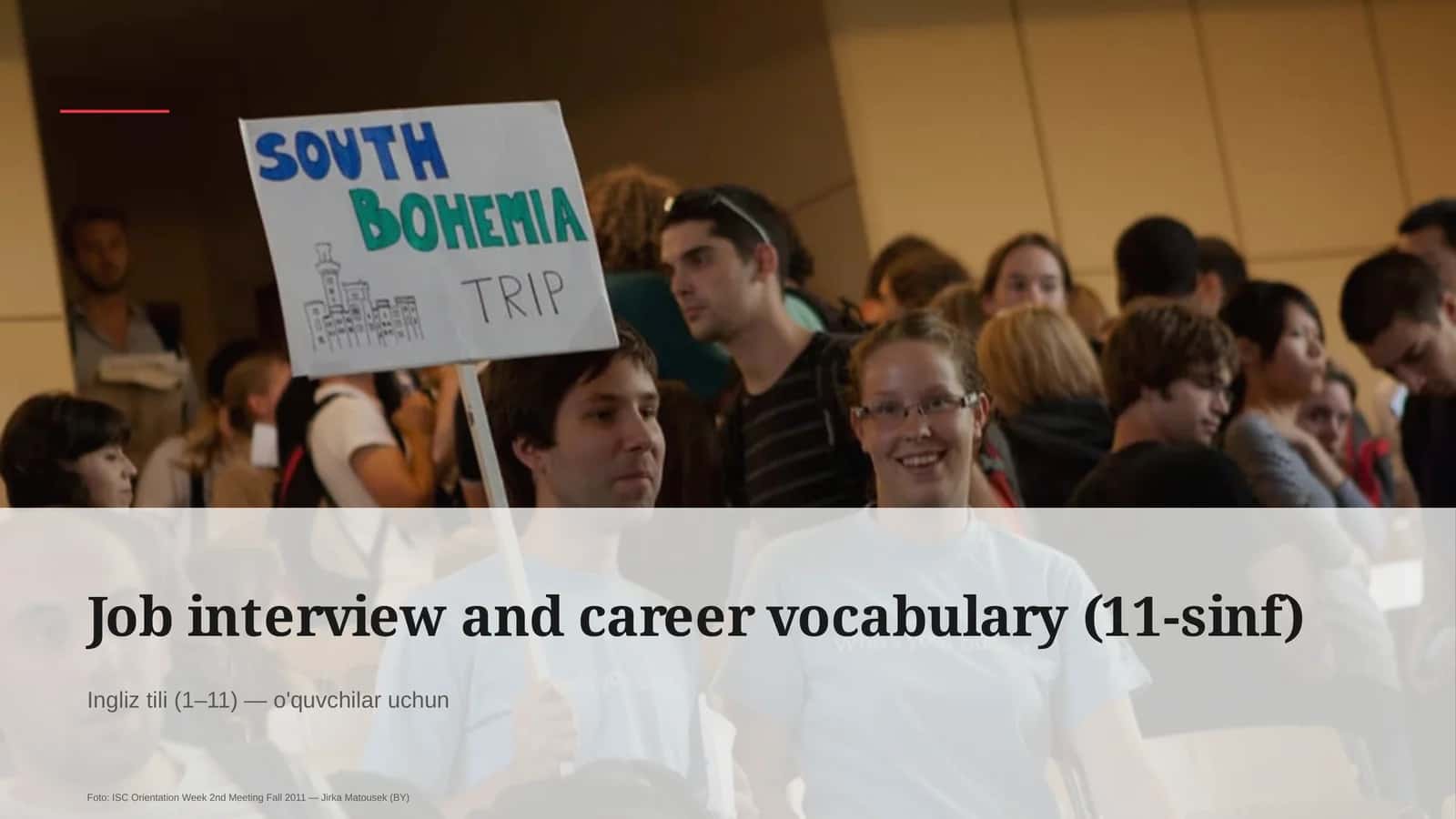 Job interview and career vocabulary (11-sinf) 1