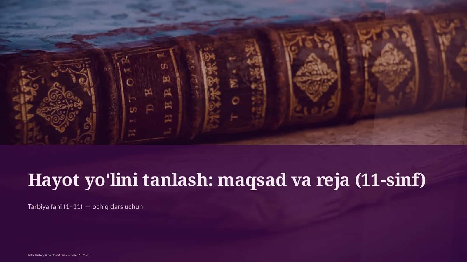 Hayot yo'lini tanlash: maqsad va reja (11-sinf) 1