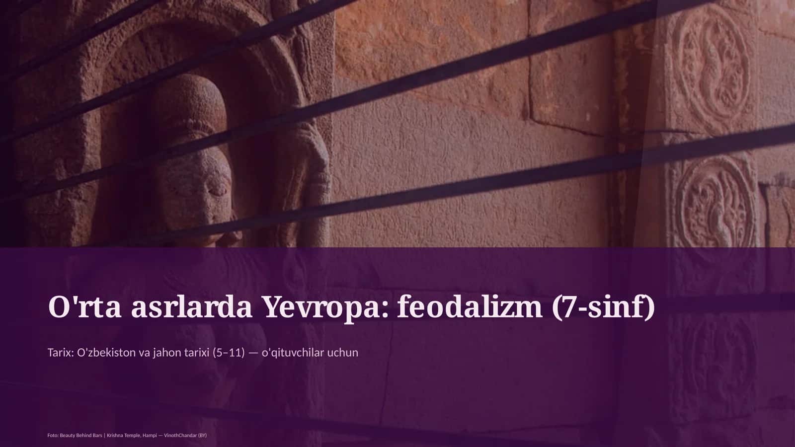 O'rta asrlarda Yevropa: feodalizm (7-sinf) 1