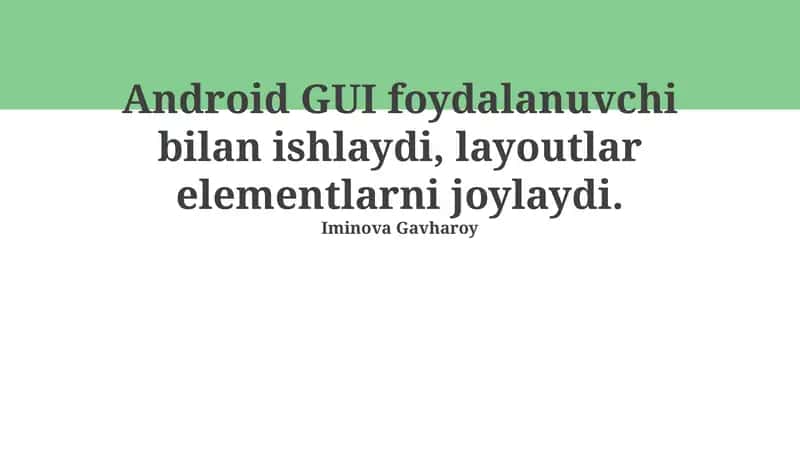 Android GUI 1