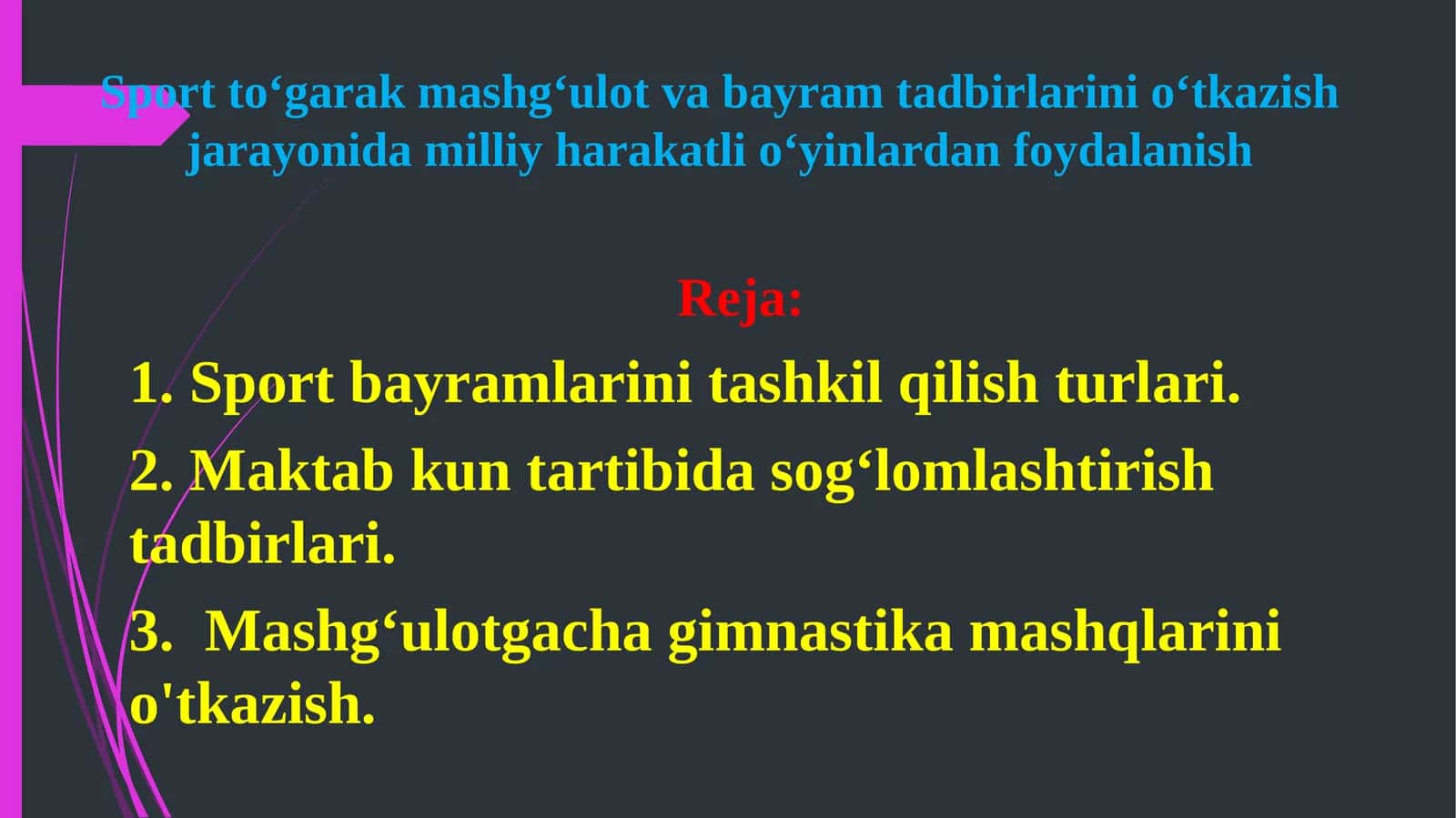 Harakat ko'nikmalarini shakllantirish 1