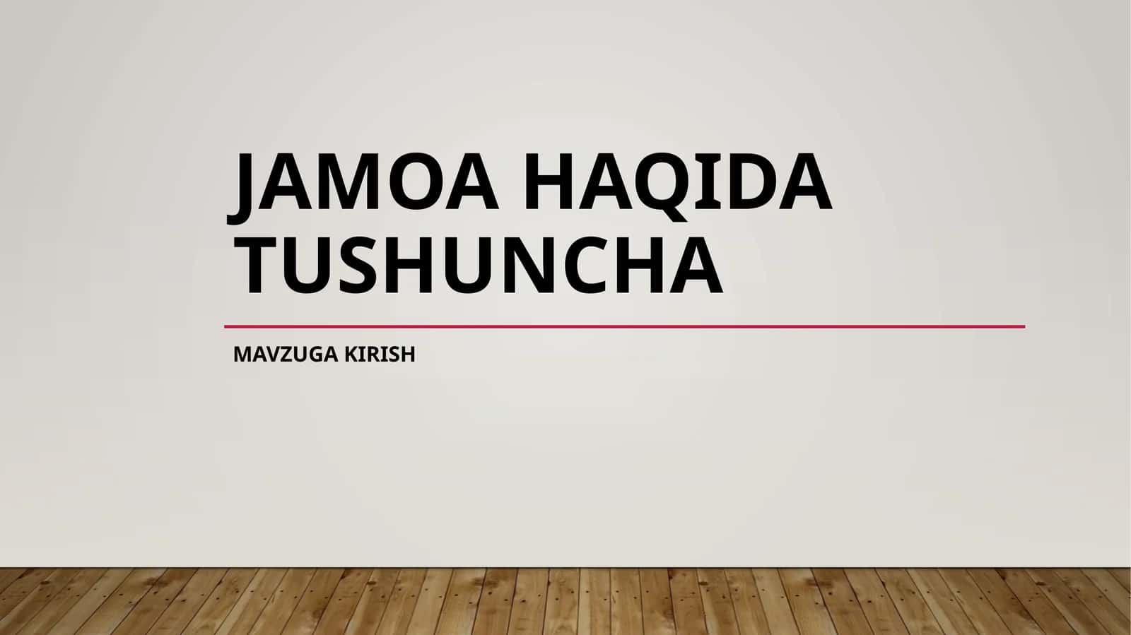 Mavzuga kirish 1