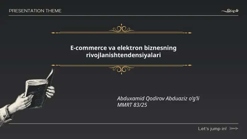 E-commerce va elektron biznesning rivojlanishtendensiyalari 1