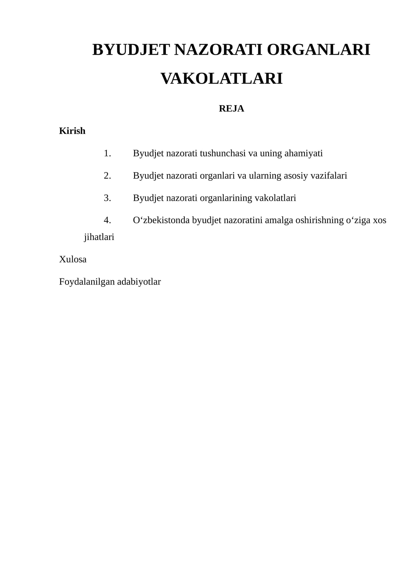 BYUDJET NAZORATI ORGANLARI VAKOLATLARI 1