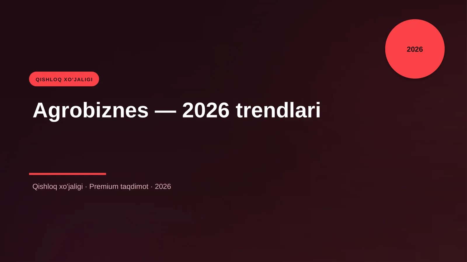 Agrobiznes — 2026 trendlari 1