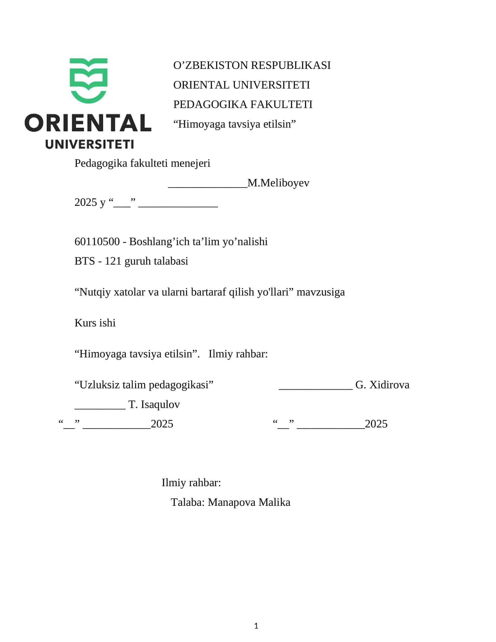 Nutqiy xatolar va ularni bartaraf qilish yo'llari 1