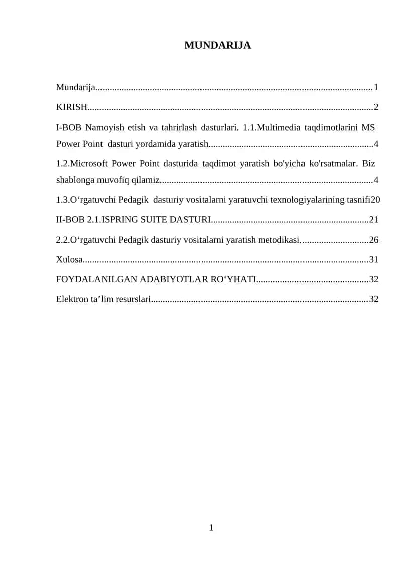 Namoyish qiluvchi dasturlarda pedagogik dasturiy vositalar yaratish 1