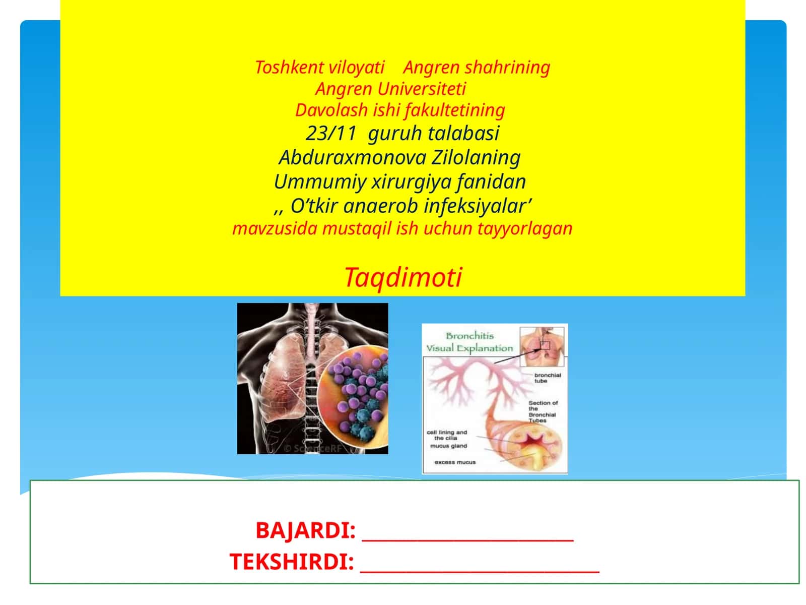 O’tkirana aerob infeksiyalar 1