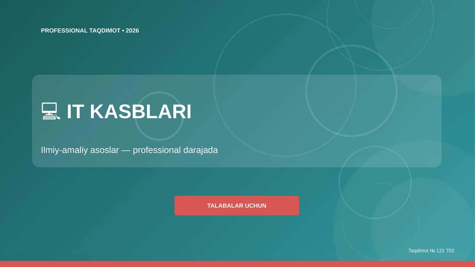 IT Kasblari: Ilmiy-Amaliy Asoslar 1