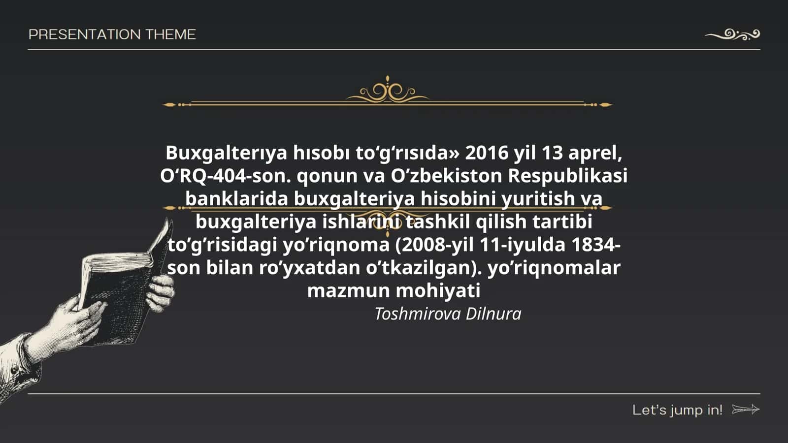 Buxgalteriya hisobi tog'risida yo'riqnoma 1
