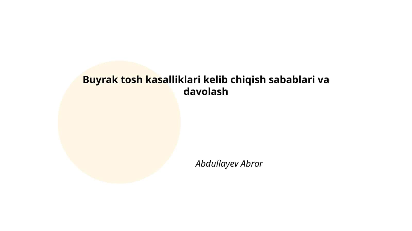 Buyrak tosh kasalliklari kelib chiqish sabablari va davolash 1
