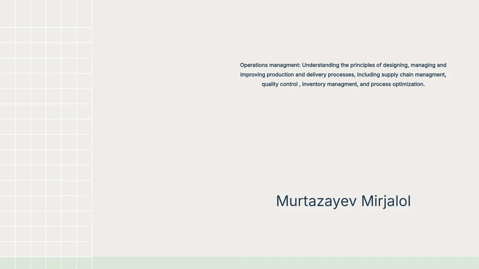 Operations Management 1