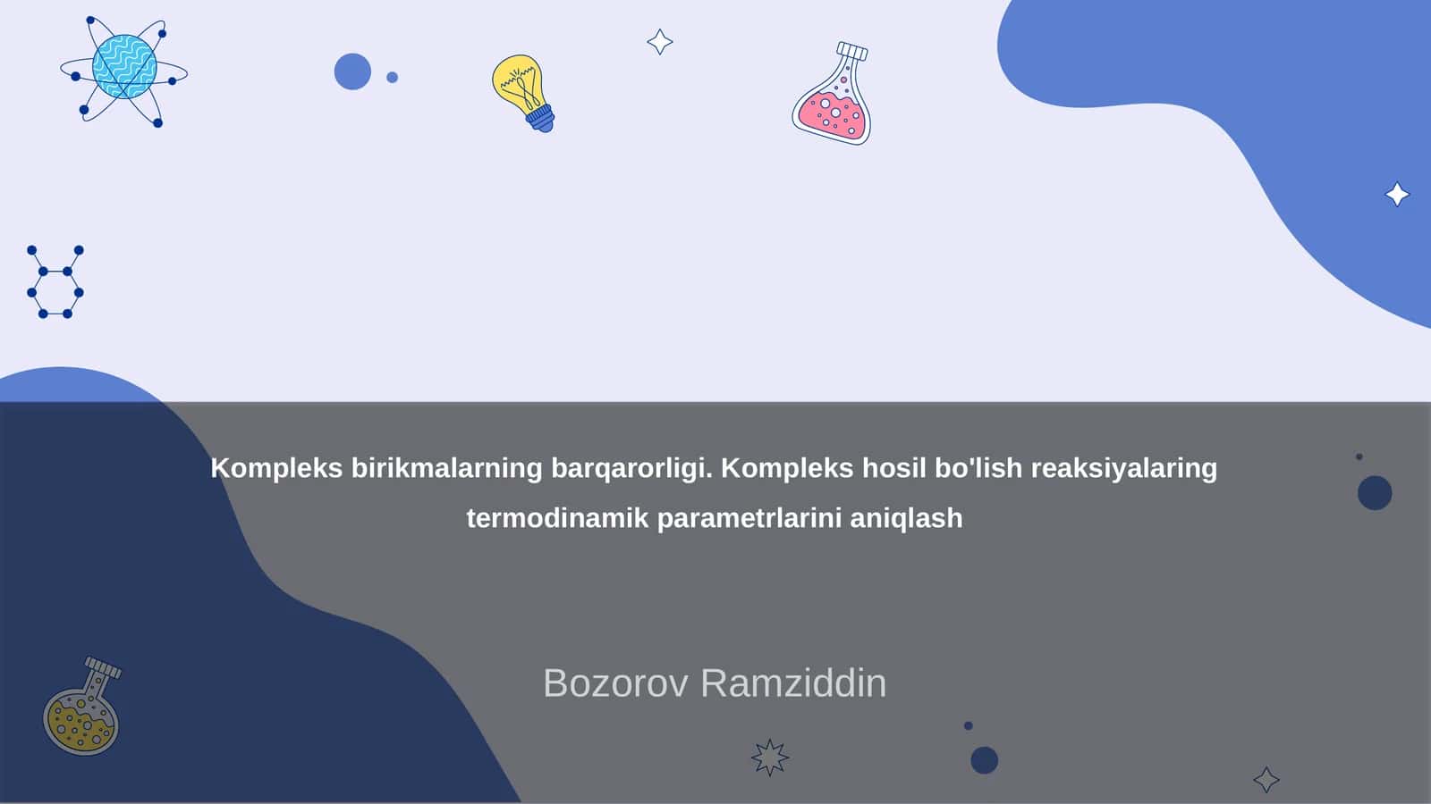 Kompleks birikmalarning barqarorligi 1