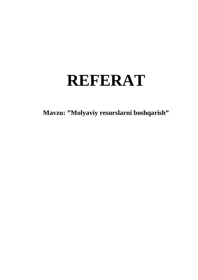 Molyaviy Resurslarni Boshqarish 1