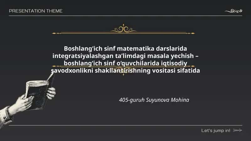 Boshlang‘ich sinf matematika darslarida integratsiyalashgan ta’limdagi masala yechish 1