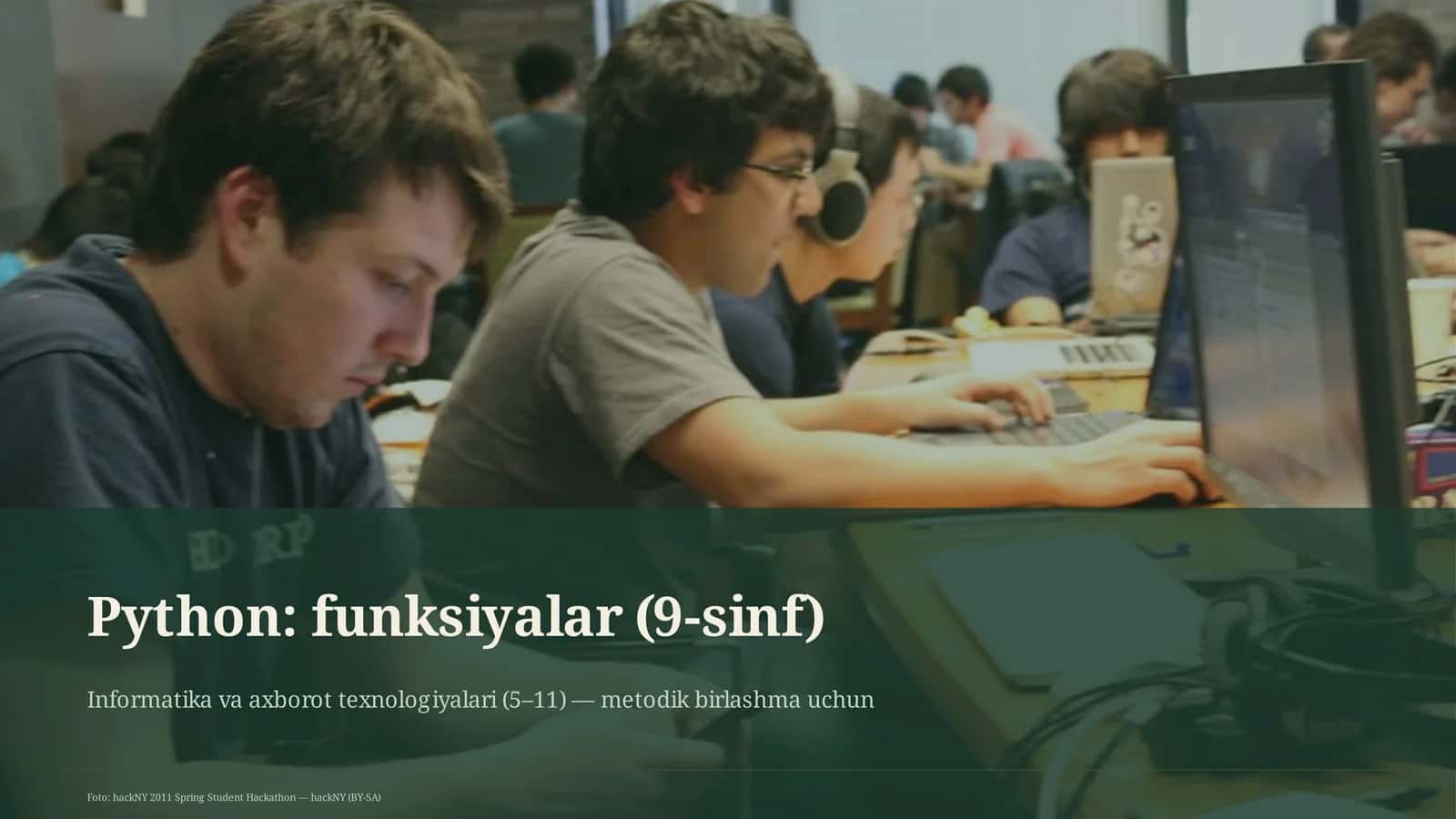 Python: funksiyalar (9-sinf) 1