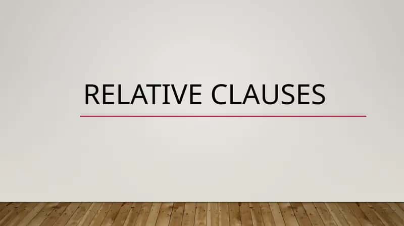Relative clause ppt Grammatika 1