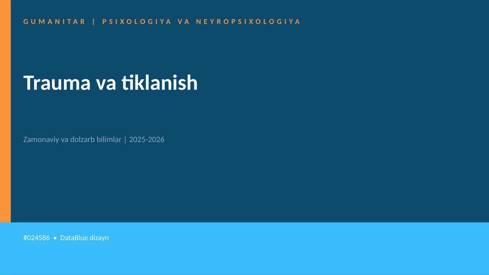 Trauma va tiklanish 1