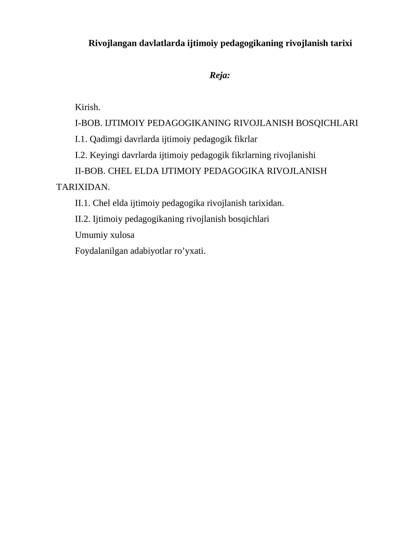 Ijtimoiy pedagogikaning rivojlanish tarixi 1