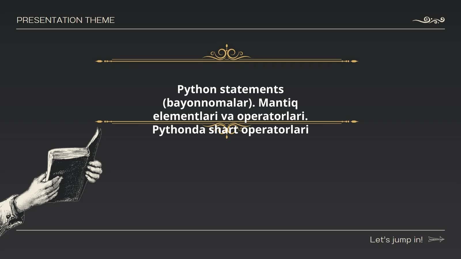 Python bayonotlari va ularning tuzilishi 1