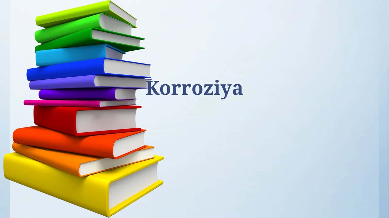 Korroziya haqida 1