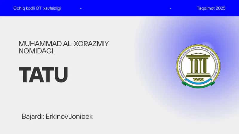 Skriptlar yordamida avtomatlashtirilgan zaifliklarni aniqlash 1