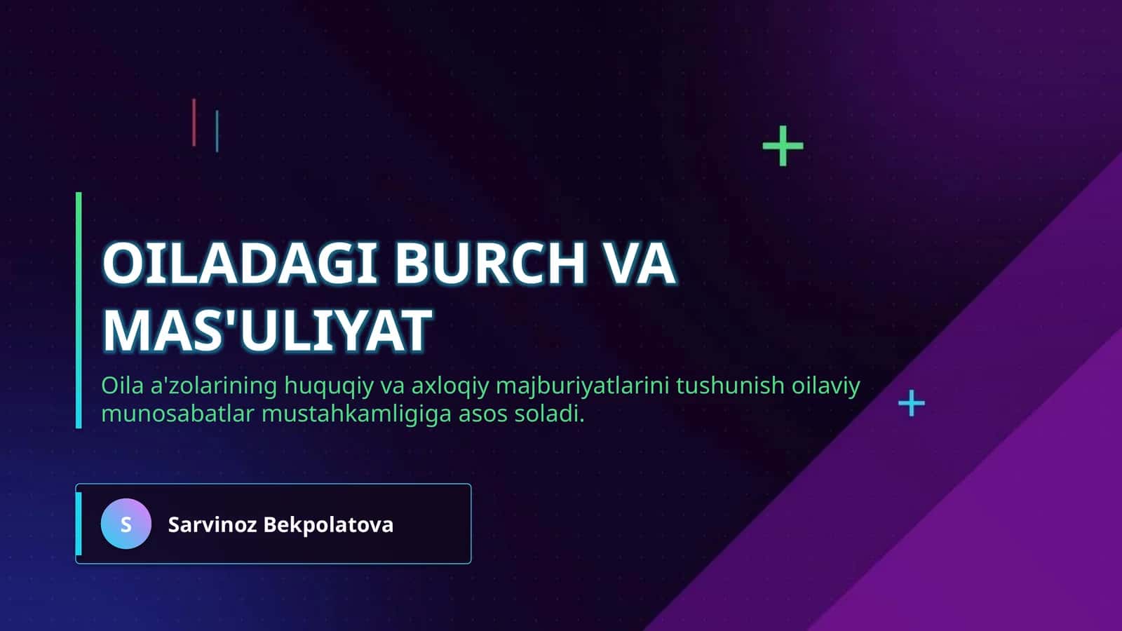 Oiladagi burch va mas'uliyat 1