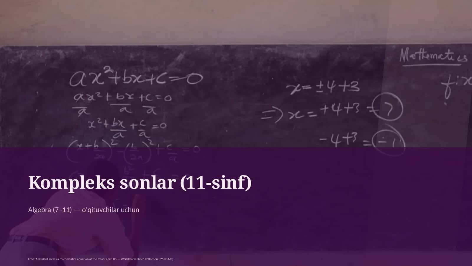 Kompleks sonlar (11-sinf) 1