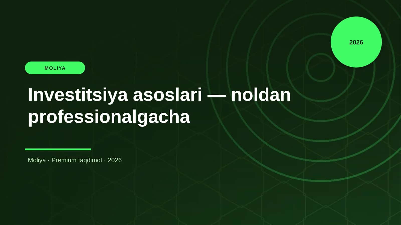 Investitsiya asoslari — noldan professionalgacha 1