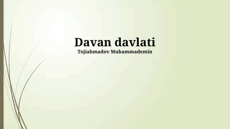 Davan davlati 1