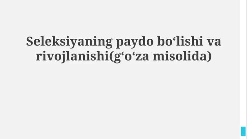 Paxta seleksiyasi 1