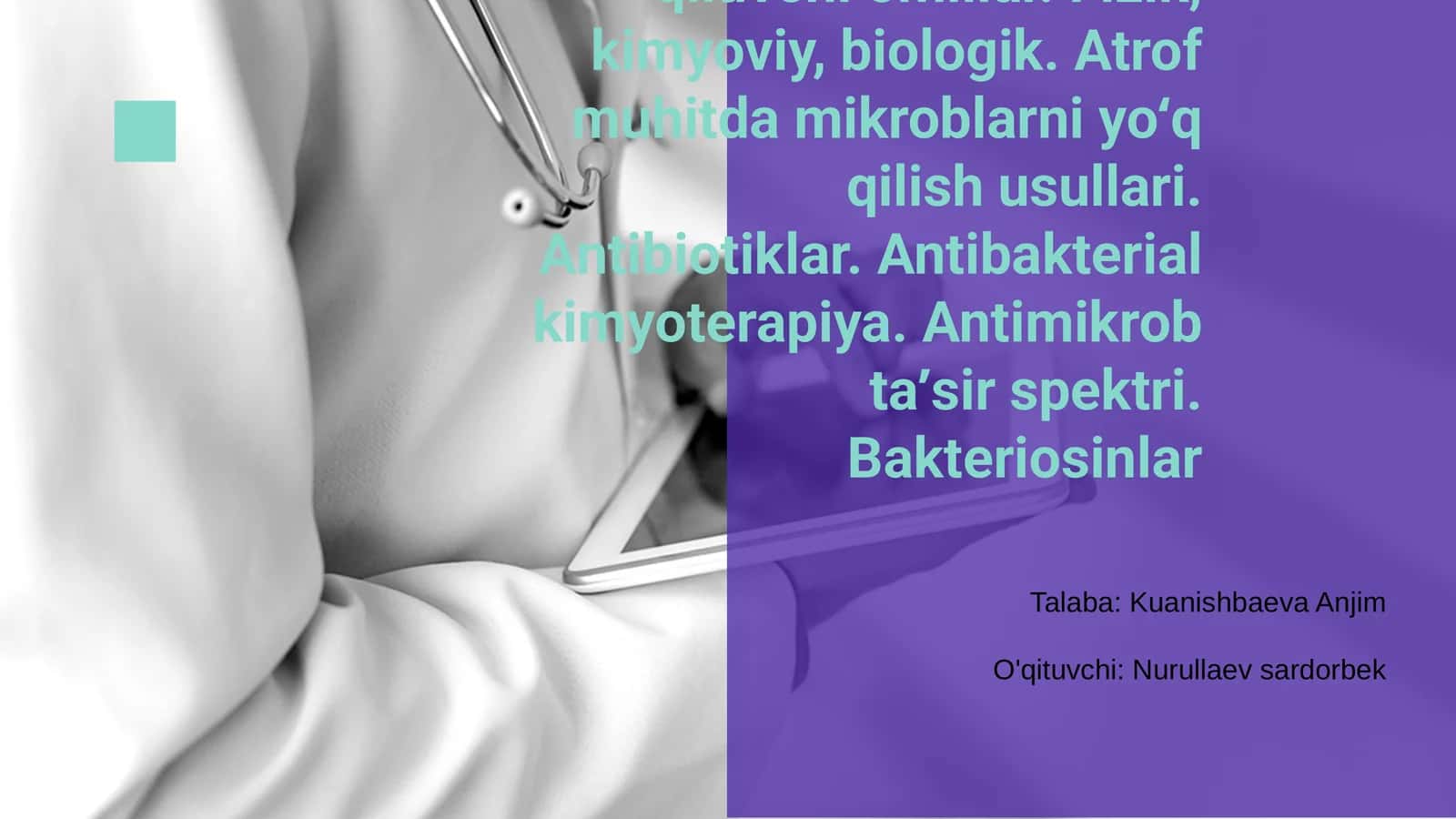 Mikroorganizmlarga ta'sir qiluvchi omillar 1