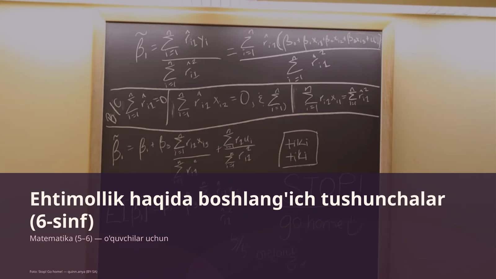 Ehtimollik haqida boshlang'ich tushunchalar (6-sinf) 1