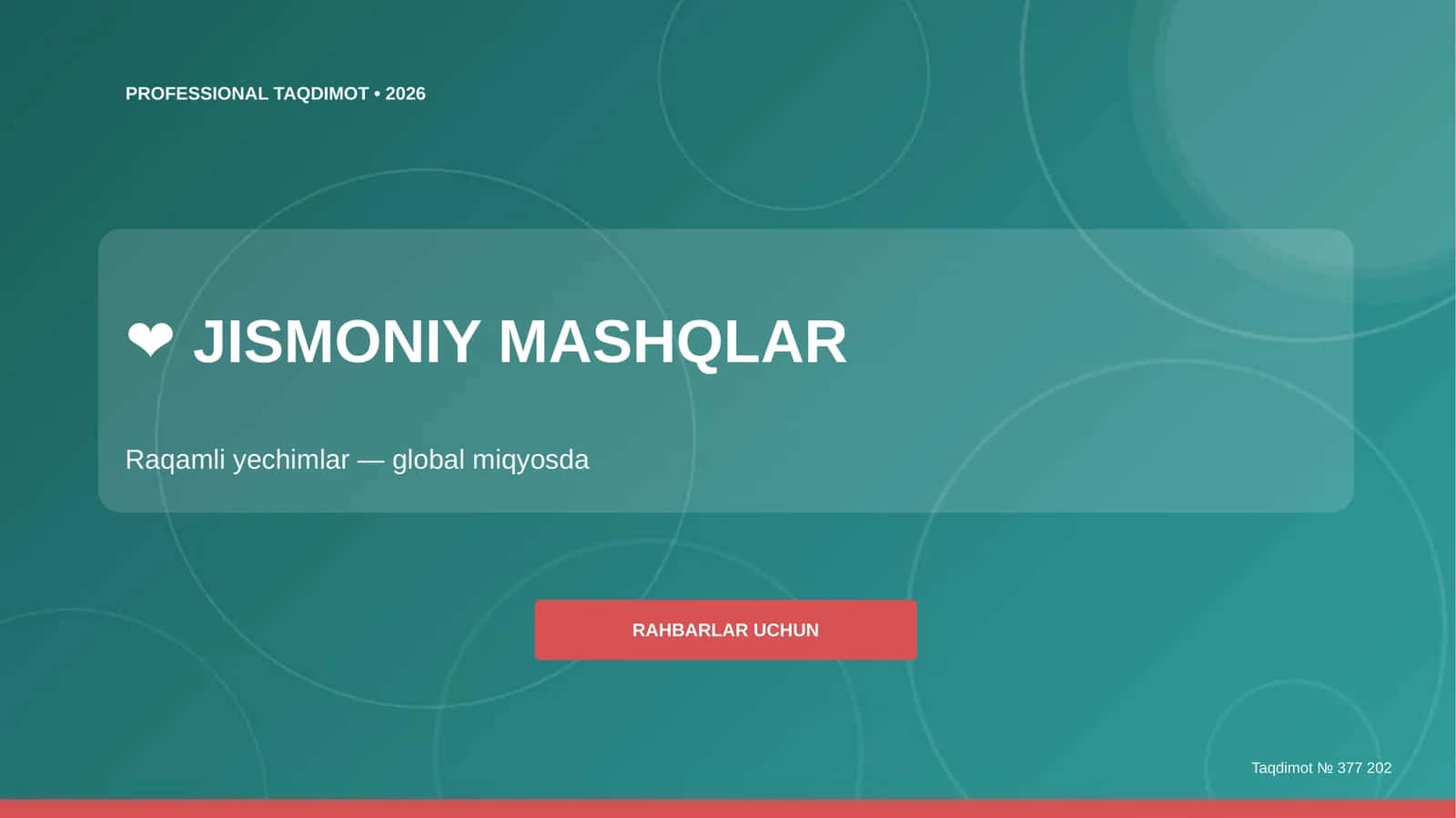 Jismoniy mashqlar: raqamli yechimlar (global miqyosda) [rahbarlar uchun] 1