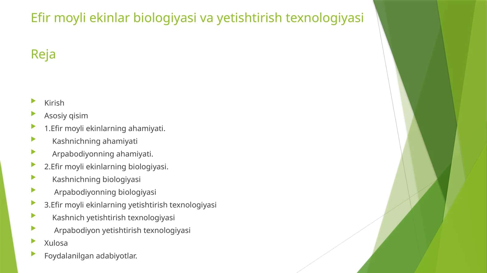 Efir moyli ekinlar biologiyasi va yetishtirish texnologiyasi 1
