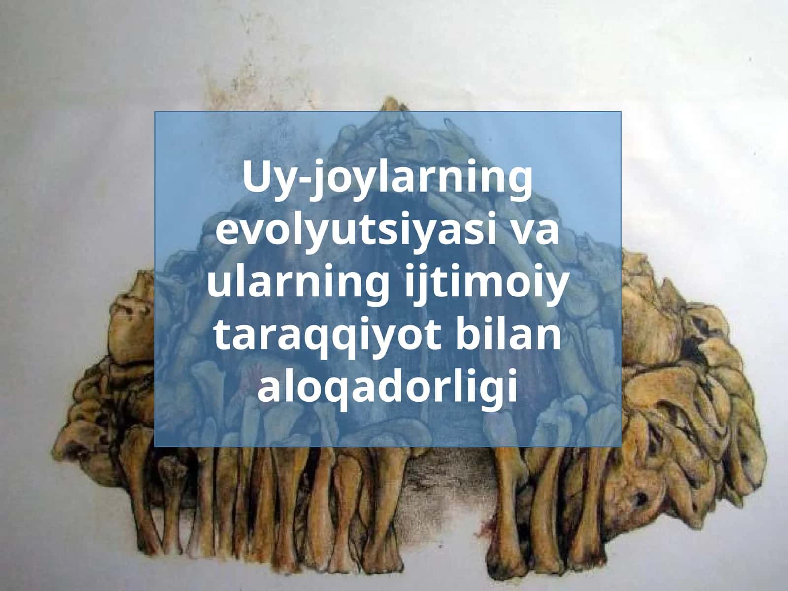 Uy-joylarning evolyutsiyasi va ularning ijtimoiy taraqqiyot bilan aloqadorligi 1