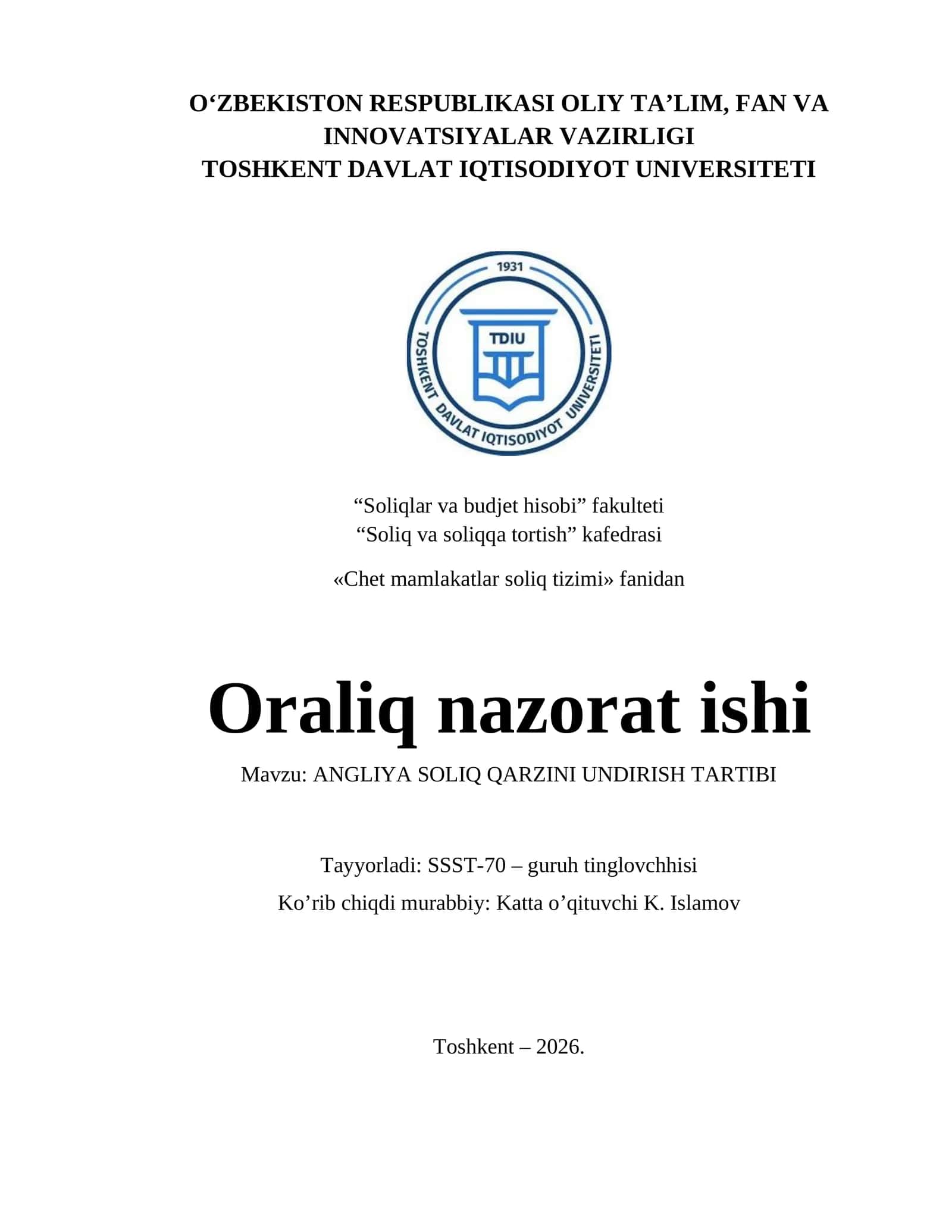 Angliya soliq tizimi 1