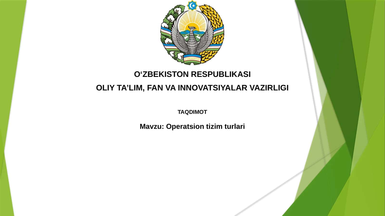 Operatsiontizimturlari 1