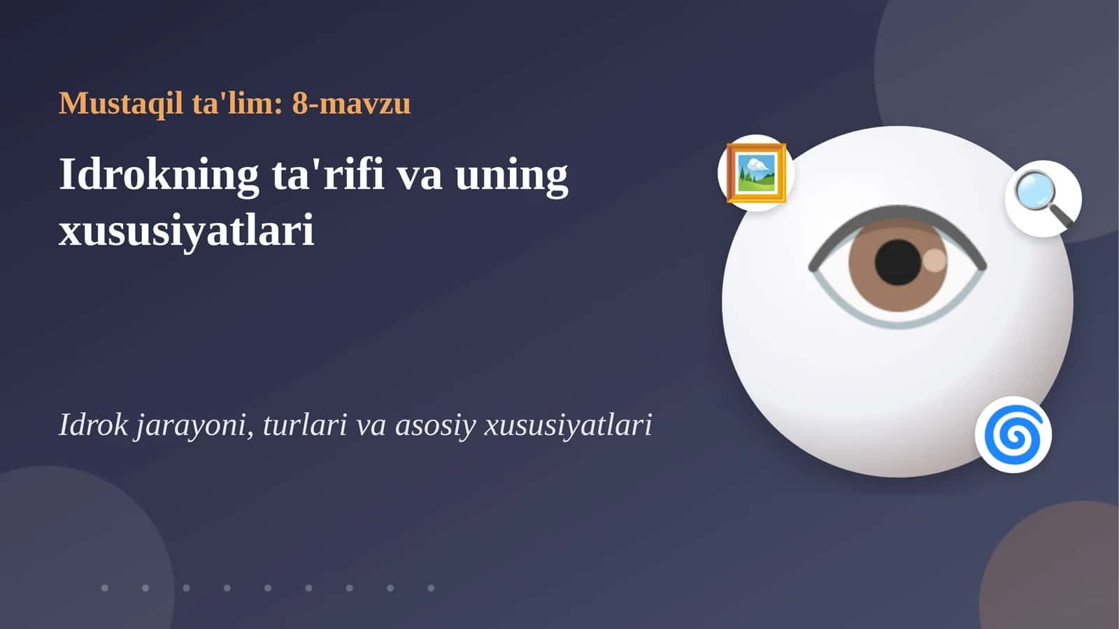 Mustaqil ta'lim: 8-mavzu 1