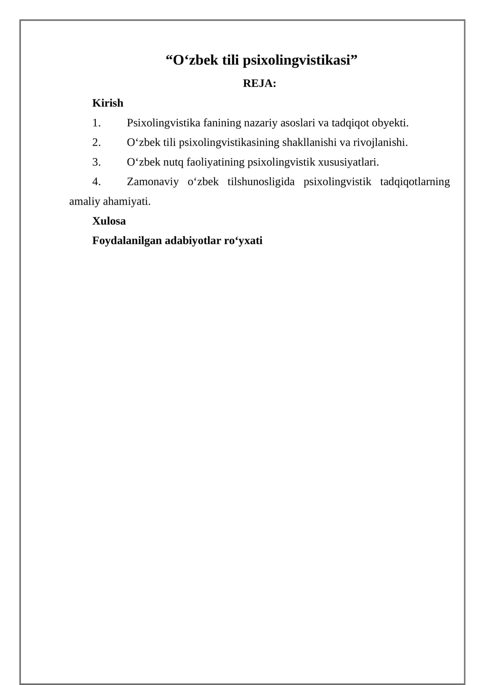 O‘zbek tili psixolingvistikasi 1