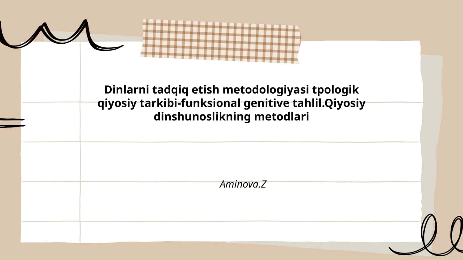 Dinlarni tadqiq etish metodologiyasi tpologik qiyosiy tarkibi-funksional genitive tahlil 1