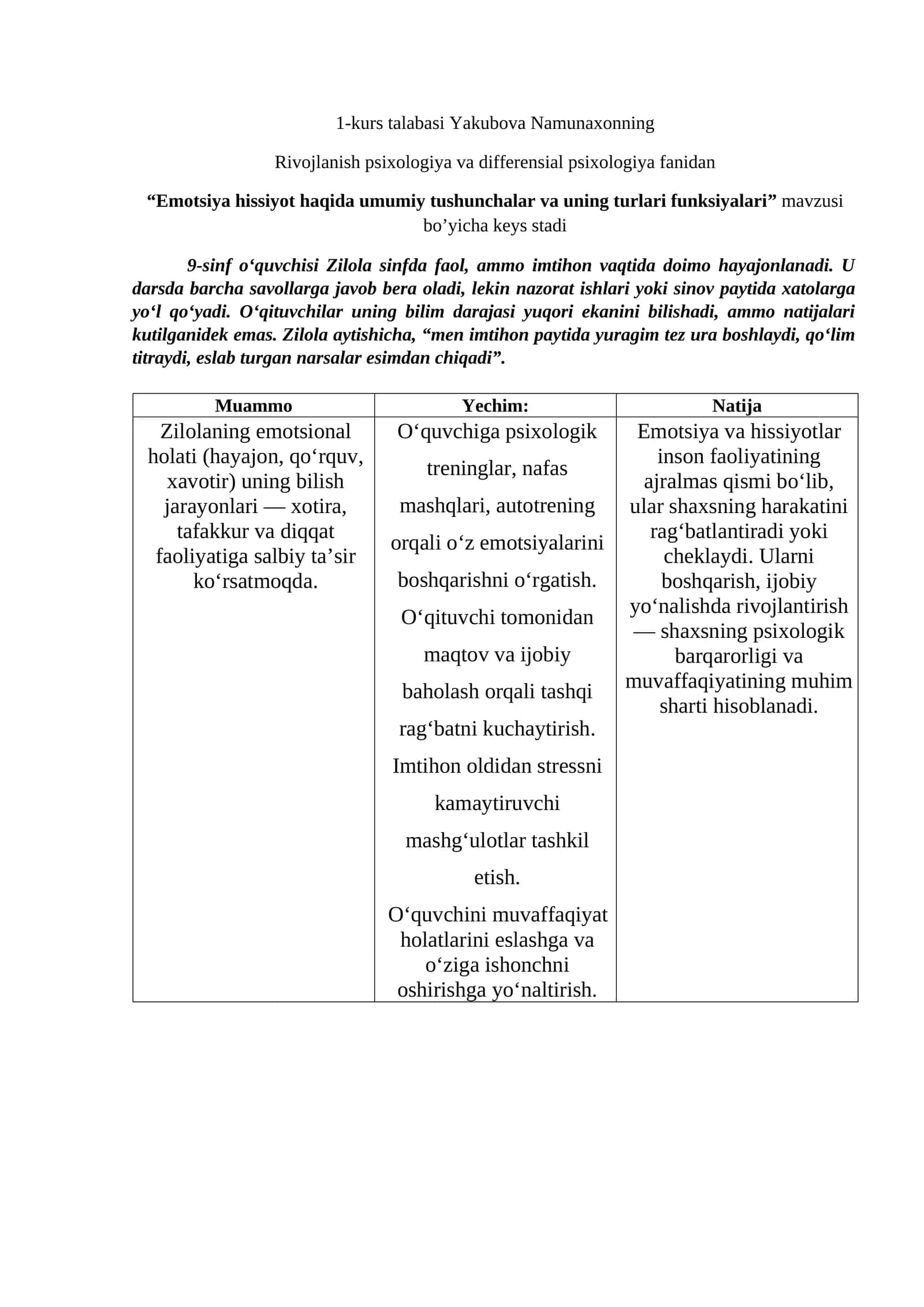 Rivojlanish psixologiyasi 1