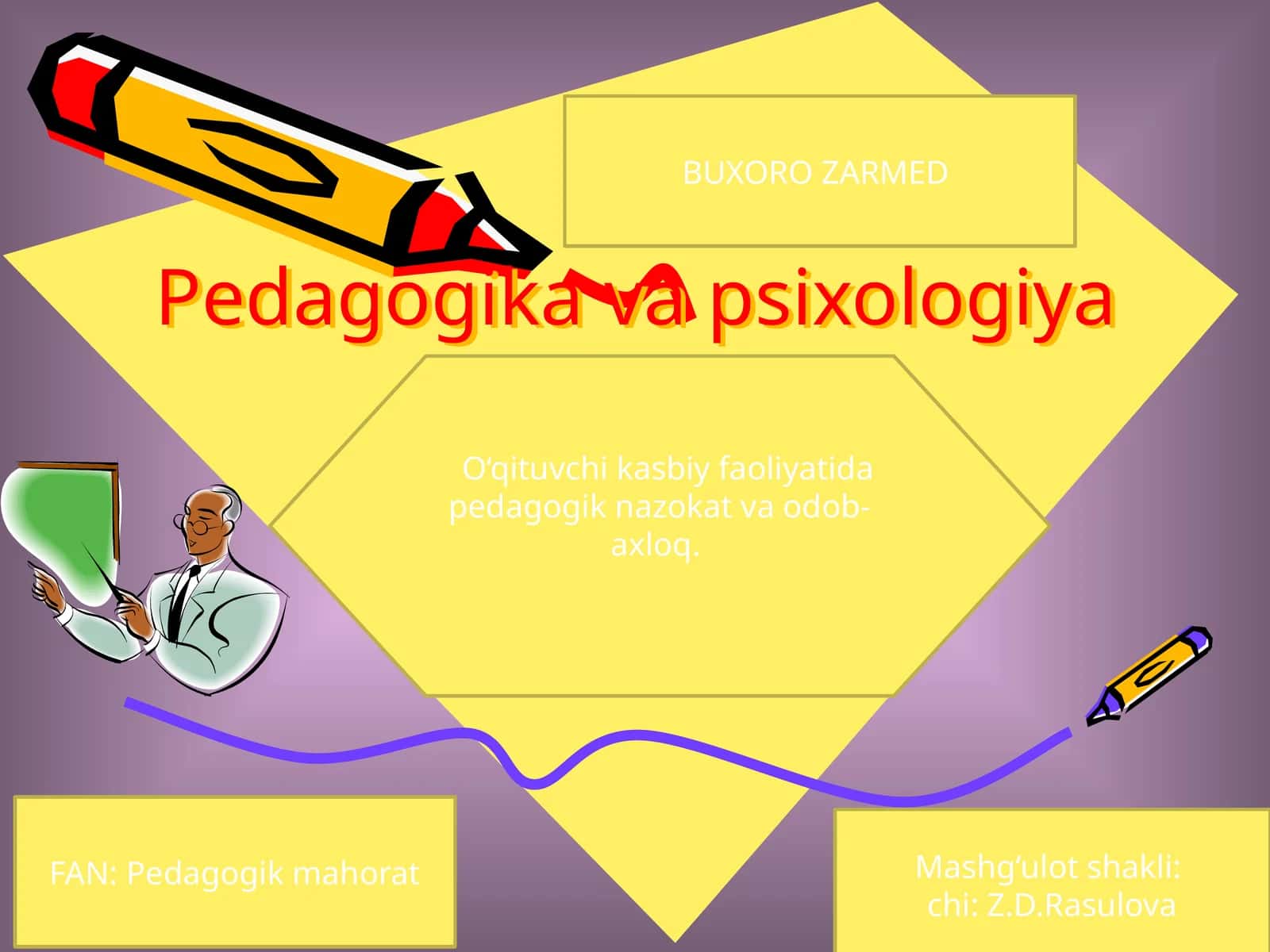 O‘qituvchi kasbiy faoliyatida pedagogik nazokat va odob-axloq 1