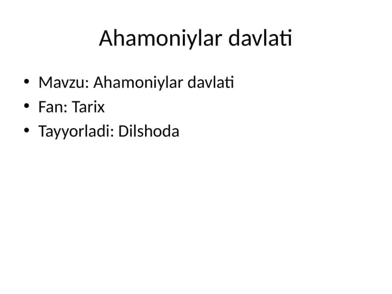 Ahamoniylar davlati 1