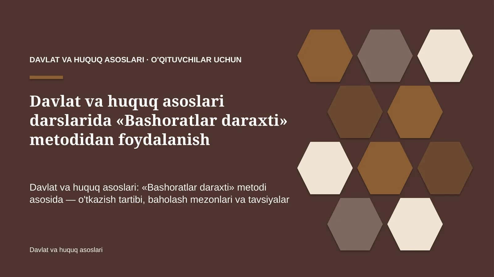 davlat va huquq asoslari darslarida bashoratlar daraxti metodidan foydalanish 7810 1