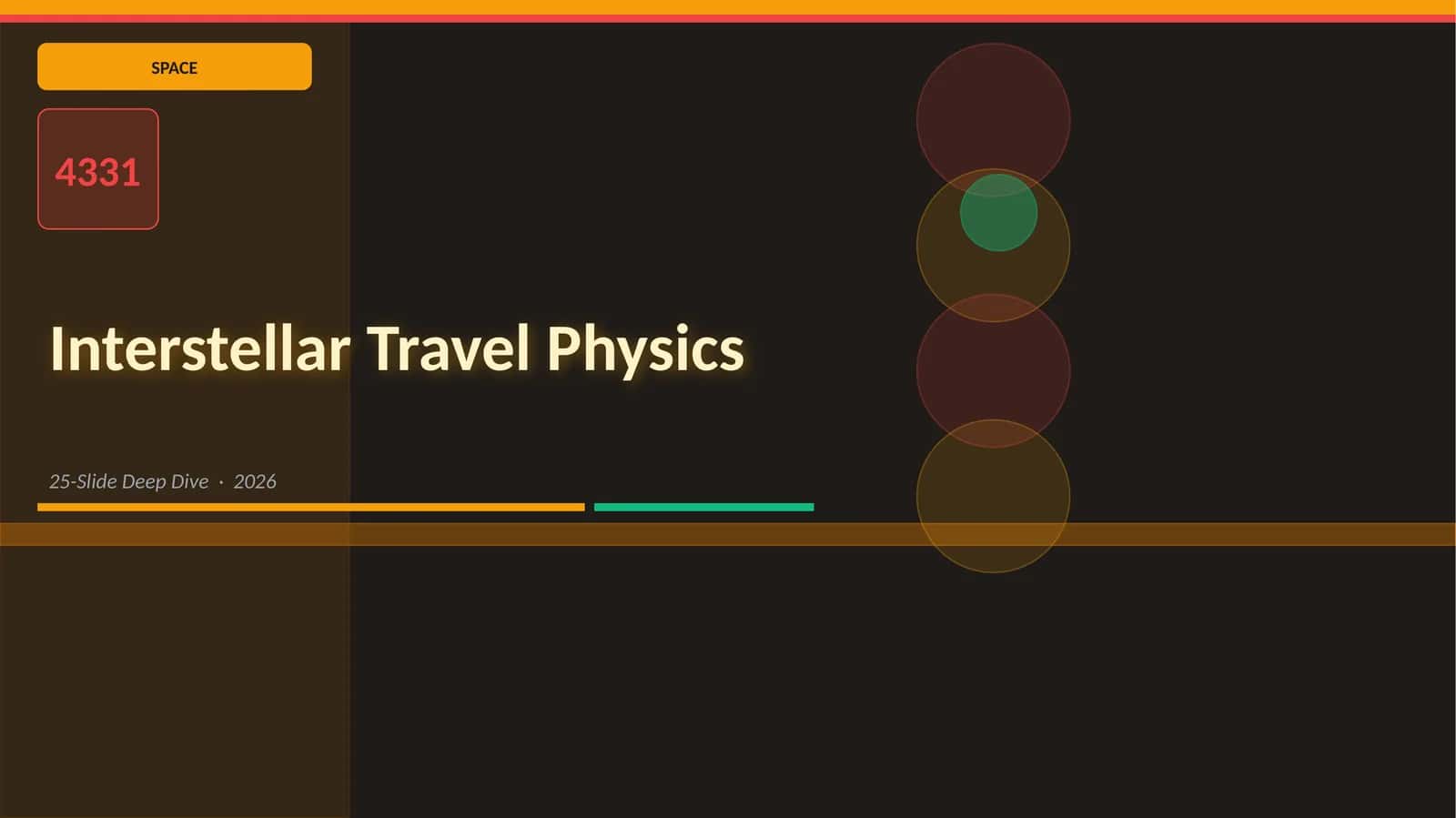 Interstellar Travel Physics 1
