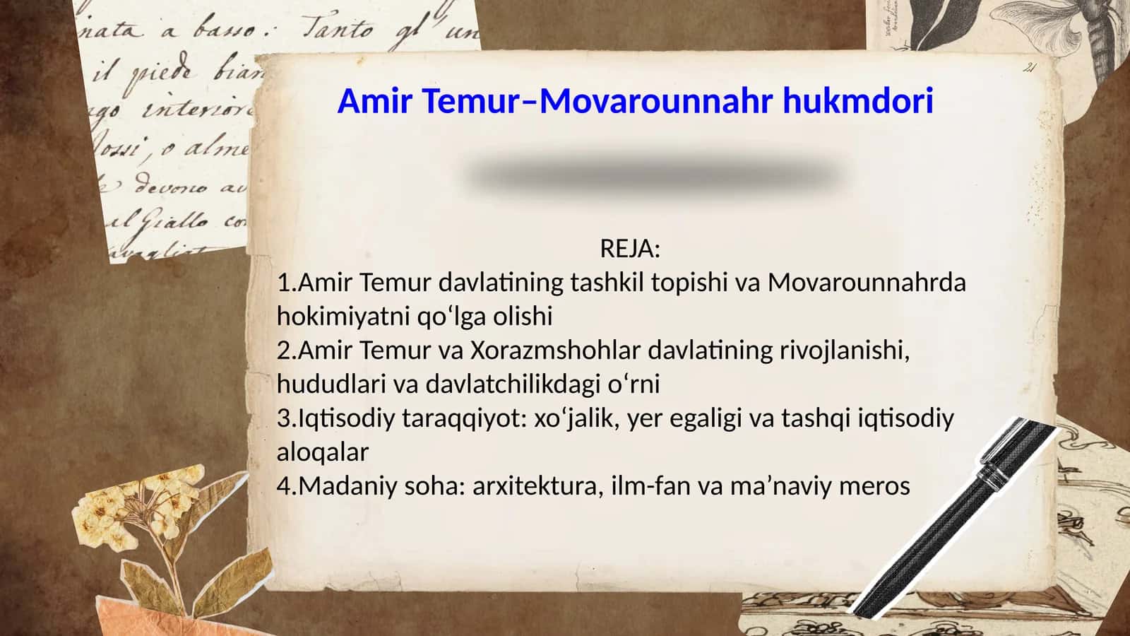Amir Temur–Movarounnahr hukmdori 1