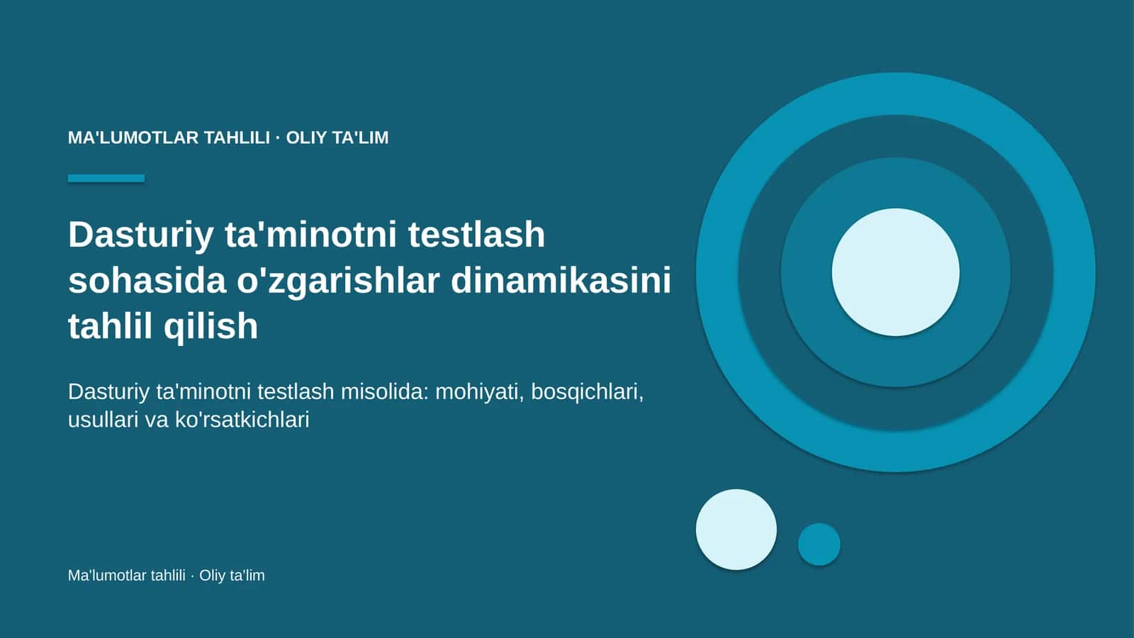 Ma'lumotlar tahlili · Oliy ta'lim 1
