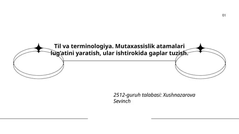 Mutaxassislik atamalari lug‘atini yaratish 1