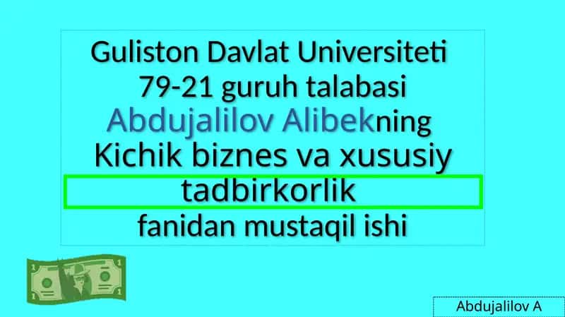 Biznes so'zining tarjimai 1